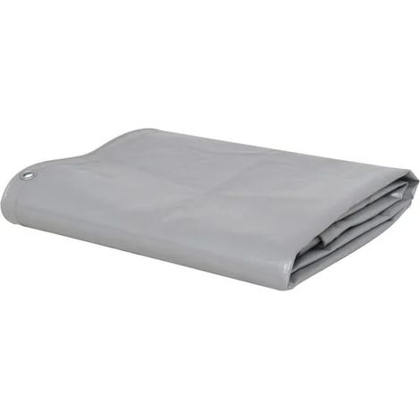Toile grise imperméable, 650 g/m², 2 m x 3 m (1/5)