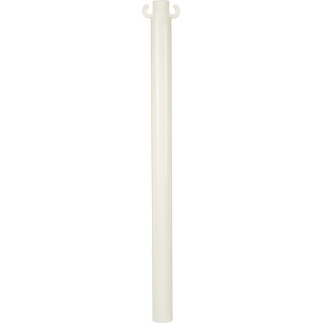 Poteau acier Blanc sans manchon - 2214124
