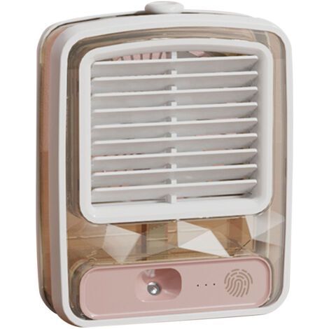 Ventilateur de bureau refroidi à l'eau USB. 3 vitesses. pales 3D. climatiseur d'appoint blanc pour bureau ou table de nuit