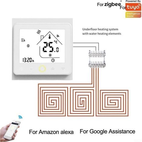 Smart Thermostat for Underfloor Heating and Gas/Electric Boilers, Compatible with Alexa and Google Home, BHT-002-GA, No Wi-Fi, 5A (1/4)