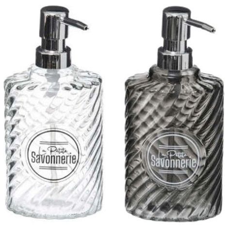 Seifenspender 400 ml aus Glas, 9 x 6,5 x 20,5 cm