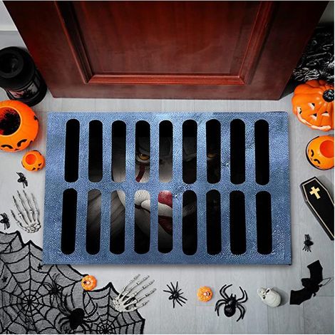 Modèle 04, paillasson clown d'Halloween, paillasson clown d'égout d'horreur (1/3)