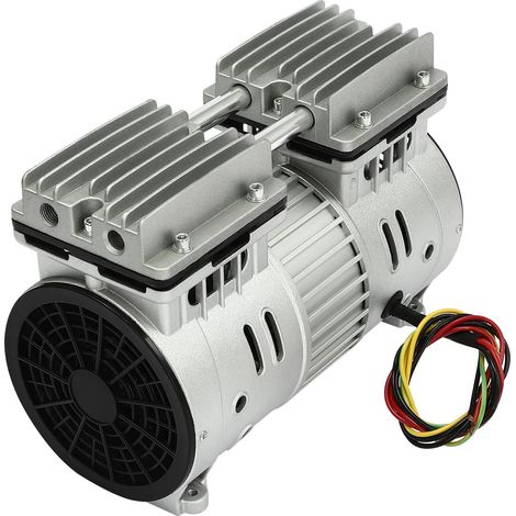 Pompa per vuoto portatile senza olio, compressori d'aria elettrici da 550 W, rame puro per laboratorio senza olio, compressore a basso rumore da 125 l/min