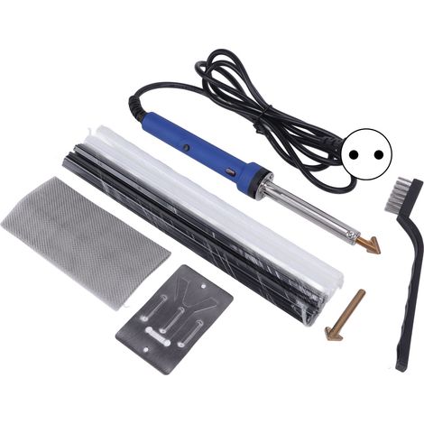 Kit de réparation de soudure plastique 80 W avec baguettes, brosse métallique et outils de soudage portables pour pare-chocs de voiture, kayak, canoë. Prise UE 220 V. (1/5)