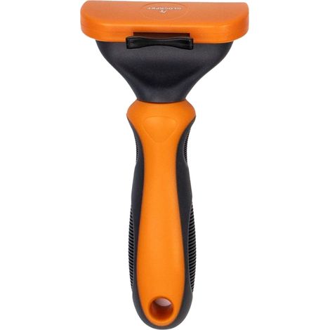 Brosse de démêlage Glückpet pour chiens et chats avec 58 dents arrondies et bouton de déverrouillage (1/5)