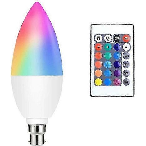Nouvelle ampoule LED RGB intelligente à changement de couleur avec télécommande E12/E14/E26/E27/B22 pour intérieur (1/3)