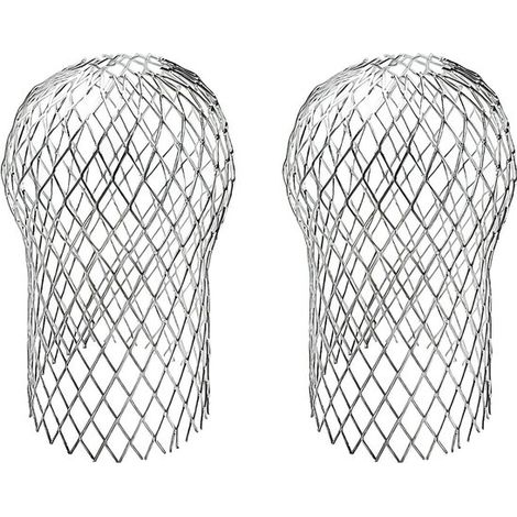 Protezione per grondaia in 2 pezzi, filtro per il drenaggio dell'acqua piovana, filtro per grondaia, protezione per foglie in alluminio, copertura a rete per il drenaggio dell'acqua piovana impedisce (1/5)