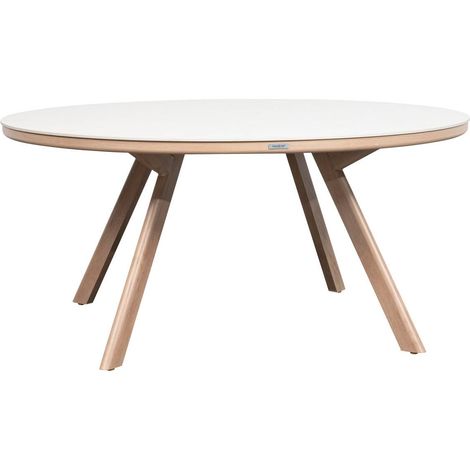 Tavolo da giardino rotondo nelora 8 posti, beige - Hespéride