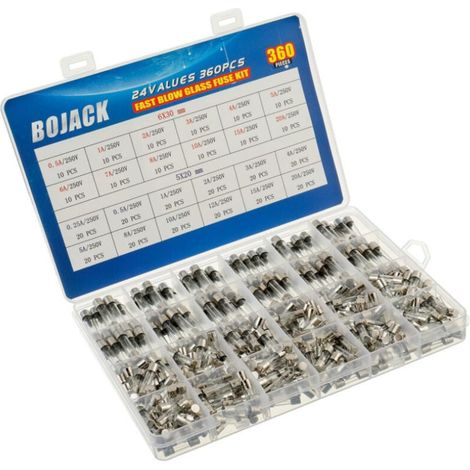 Assortiment de 360 ​​condensateurs électrolytiques en aluminium. La gamme comprend 5 x 20 mm 250 V 0,25-20 A et 6 x 30 mm 0,5 A-20 A. (1/4)