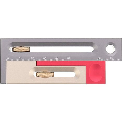 JF06 Kerfmaker Outil de réglage de fente de scie à table Mortaise et tenon Outil de travail du bois Bloc de mesure mobile