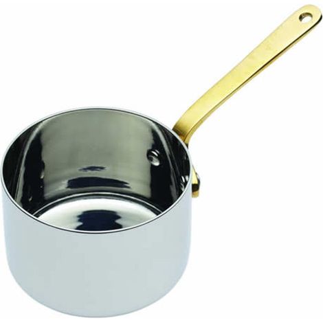 MasterClass Professional Mini casseruola / Salsiera in Acciaio Inox, 6,5 cm, Argentato (1/2)