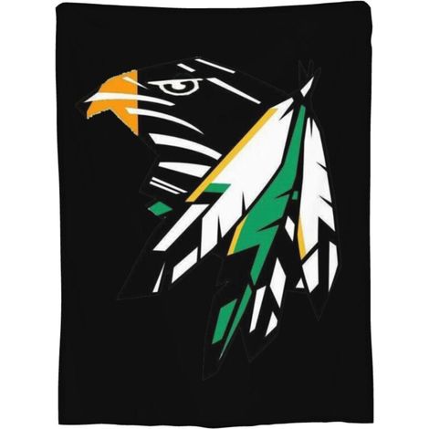 North Dakota Fighting Sioux Hockey Flanelldecke - 80 Zoll x 60 Zoll, leicht, antistatisch, desodorierend, für alle Jahreszeiten geeignet.