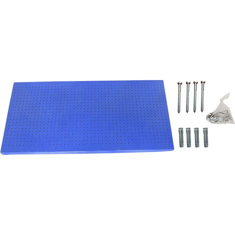 SimonRack Panneau Mural Perforé Porte-Outils avec 8 Crochets – 600x900x35 mm – Acier Blu – Simonwork