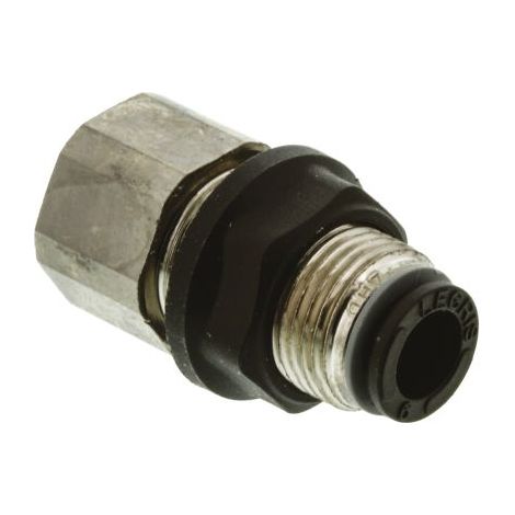 Adaptateur filetage à tube de traversée Legris LF3000 vers Enfichable 6 mm G 1/8 Femelle ( Prix pour Paquet de 5 )