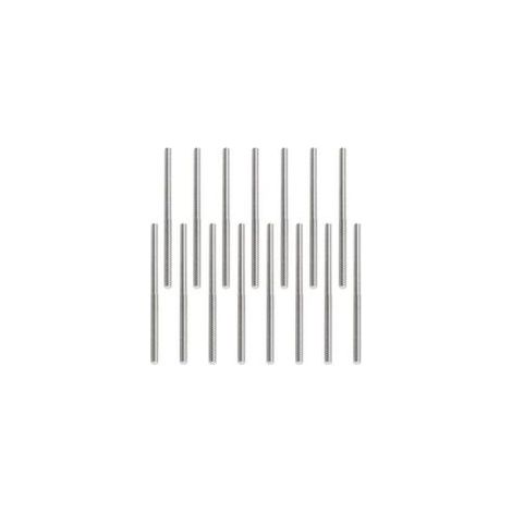 15 pezzi di barre filettate M6 x 100 mm, barre filettate M6 in acciaio inossidabile, barre filettate in acciaio inossidabile completamente filettate, prigionieri, barre completamente filettate (1/4)