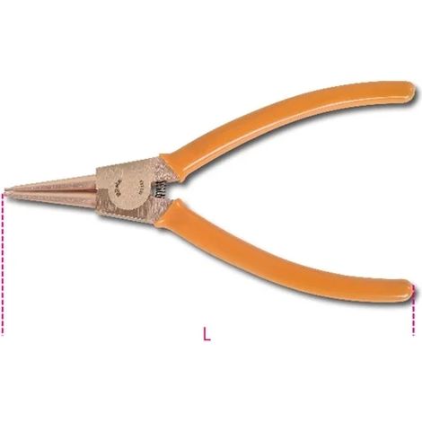 Pinza anelli elastici antiscintilla becchi diritti beta 1036ba - 40/100