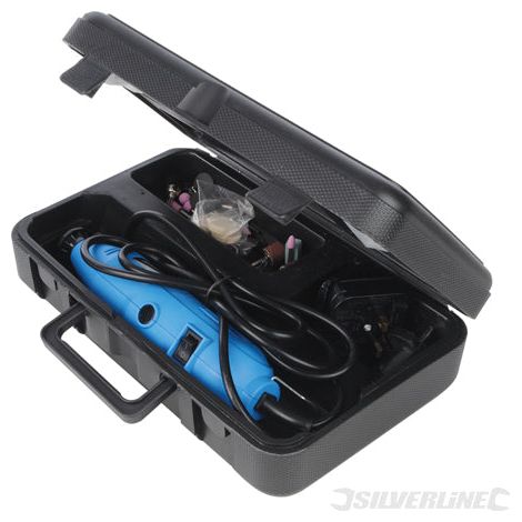 Mini trapano utensile multiuso per tagli levigatura lucidatura Silverline 135W