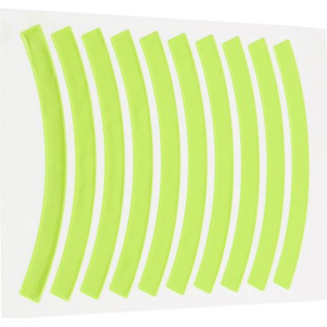 Autocollants Fluorescents pour Roues de Draisienne Enfant - Bandes Réfléchissantes de Sécurité et Décoration pour Vélo d'Équilibre - Accessoire Cyclisme Jaune Brillant (1/5)
