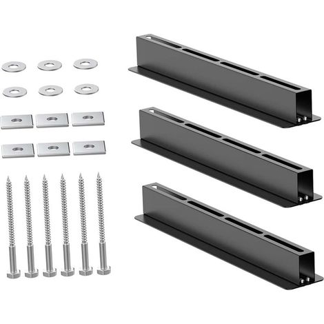 Lot de 3 Supports de Rangement pour Bacs de Plafond, Rails de Plafond pour Garage (1/5)