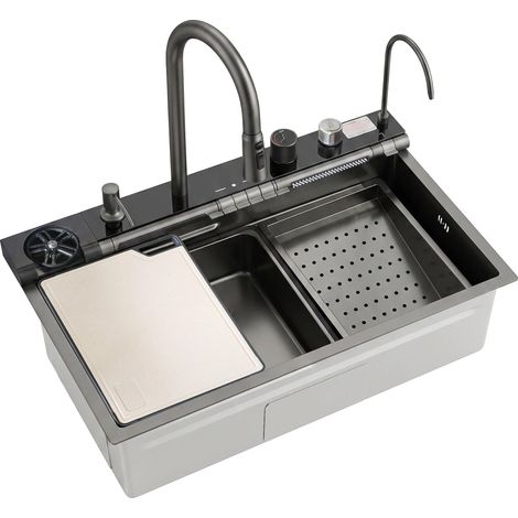 Fregadero Multifuncional De Acero Rea Alonzo 10W1 Black (1/5)