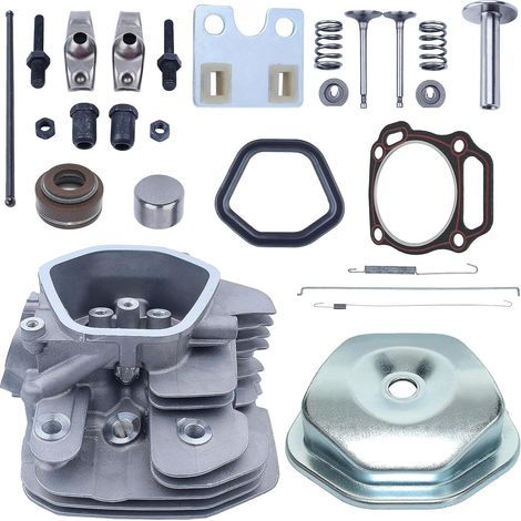 Kit Adefol de ressorts de culasse, plaque de soupape pour Honda GX390 13HP GX340 11HP Moteur à essence avec joint de couvre-culasse, joint de culasse, guide de tige de poussoir, soupape d'admission et (1/5)