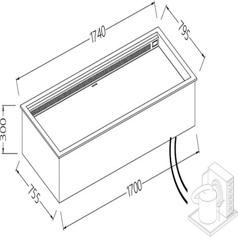 Option: bac encastrable intégré chaud-froid ventilé - Diamond