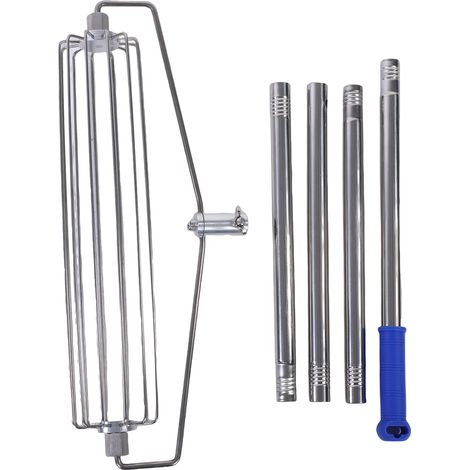 Râteau à sable Rouleau - Acier inoxydable 304 - Rake de bunker pour terrain de sport et jardin - Longueur 1,5m robuste et durable (1/4)
