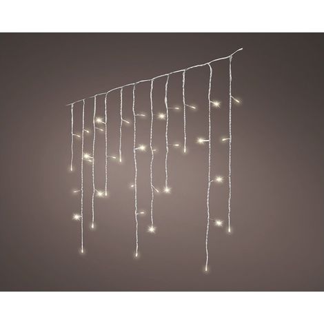 LED-Vorhang-Eiszapfenlichter, blinkend, 5,8 m, 240 LEDs, warmes Licht (1/2)
