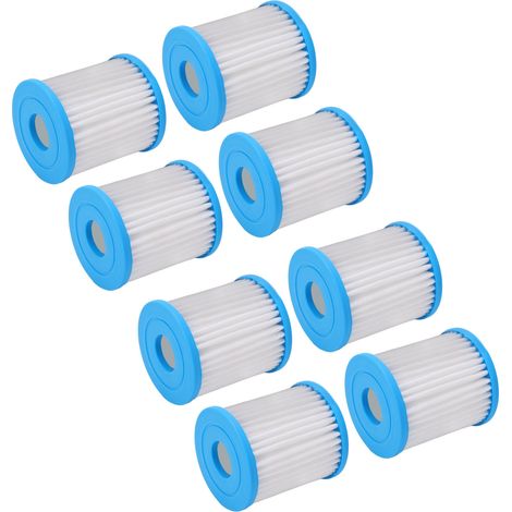 8 Stück Poolfilterkartuschen, starke Filterleistung, strapazierfähiges Polyester, wiederverwendbarer Schwimmbadfilter (1/5)