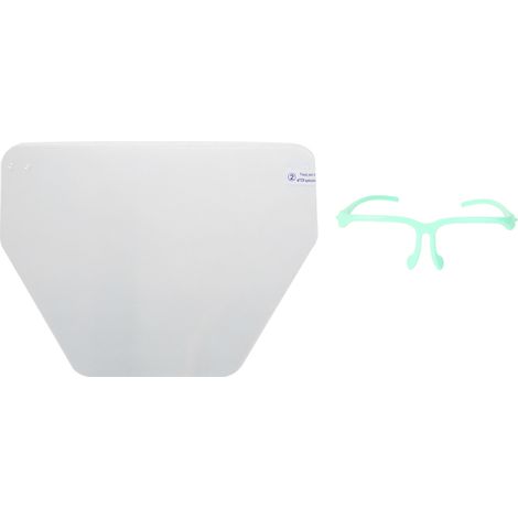 Masque facial dentaire professionnel vert, écran facial protecteur amovible pour dentiste (1/5)