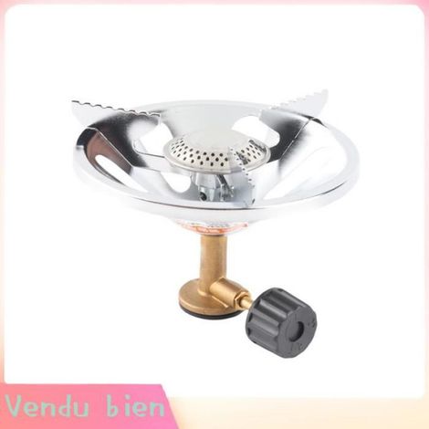 Garosa réchaud de camping coupe-vent Réchaud de Camping en plein air, brûleur à gaz avec conception sport moustiquaire Argent (1/4)