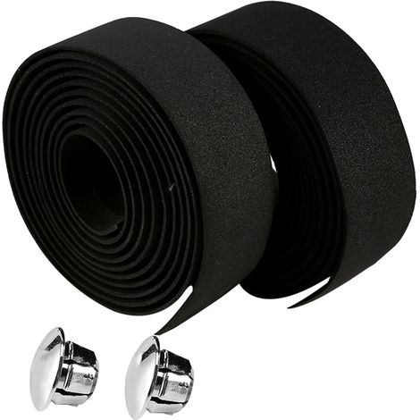 2PCS Ruban Guidon Vélo Antidérapant Absorbant les Chocs Résistant à l'Usure Noir Enveloppe Cyclisme (1/5)