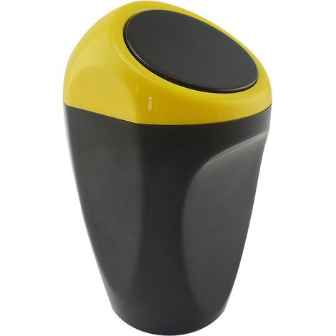 Kreativer Mini-Mülleimer fürs Auto, Aufbewahrungsbox, Auto-Aufbewahrungsbehälter, Aufbewahrungseimer, Aufbewahrungstasche, gelb (1/5)