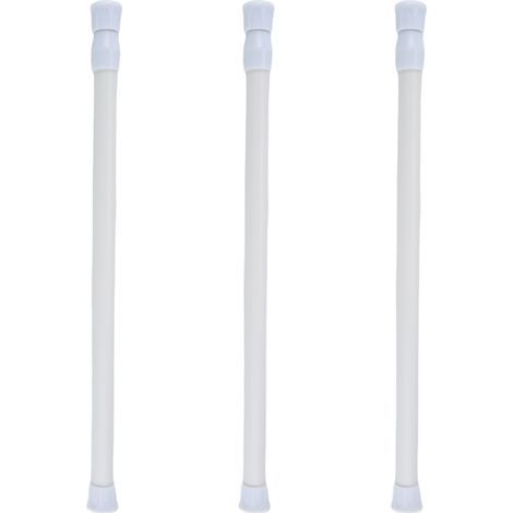 Un ensemble de 3 petites barres de tension réglables (11,8 à 19,7 pouces), blanches. (1/2)