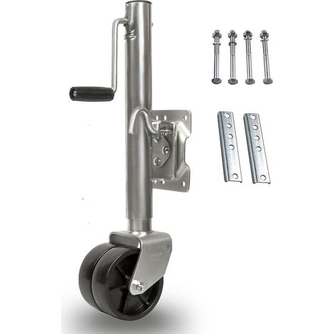 Automatic Folding Jockey Wheel Swivel Wheels 680kg Load Capacity Trailer Caravan (1/5)