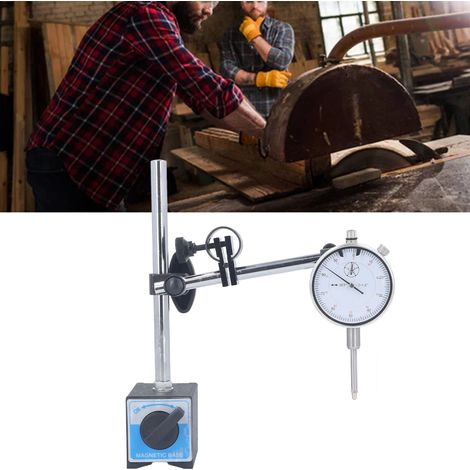 Support universel pour comparateur magnétique avec kit de base magnétique de réglage fin, base magnétique pour comparateur, pince de sonde, base magnétique (0-1 pouce). (1/5)