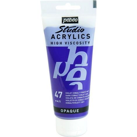 Peinture Acrylique - Pébéo - Studio - Violet Cobalt - 100 ml - Satiné (1/3)