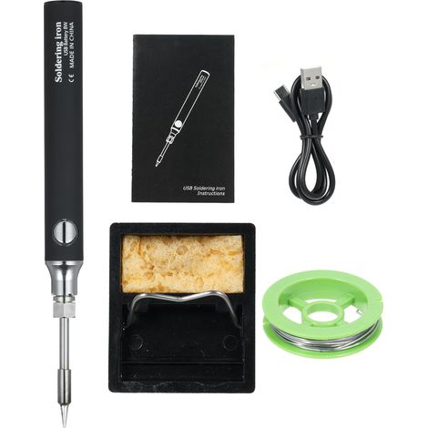 Kabelloses Lötset, Mini-USB-Lötkolben mit Ladefunktion, 3 Temperaturstufen, Lötset für kleinere Lötprojekte, für Zuhause