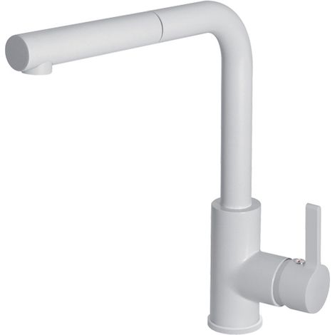 Rubinetto Miscelatore Cucina Quareco monocomando doccetta estraibile Bianco QMHC02BI (1/3)
