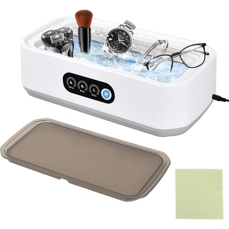 Appareil de nettoyage à ultrasons, 650 ml, nettoyeur à ultrasons, nettoyeur de lunettes 49 kHz, nettoyeur à ultrasons pour bijoux, nettoyeur à ultrasons pour lunettes, prothèses dentaires, pièces de m (1/5)