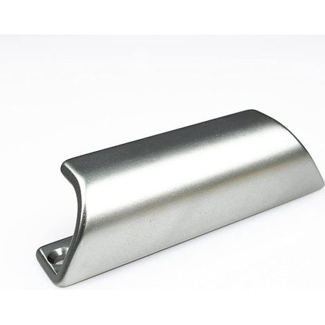 Poignée de porte de balcon en aluminium et acier, design ergonomique, résistante aux intempéries pour terrasses et patios. (1/3)