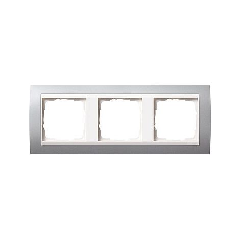 Placa de cubierta Gira 0213326 aluminio sin tornillos brillo