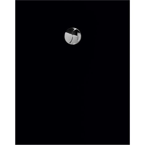 receveur 100x80x2.3cm extra-plat en polybéton noir mat effet soft-touch - redécoupable - nelson (1/3)