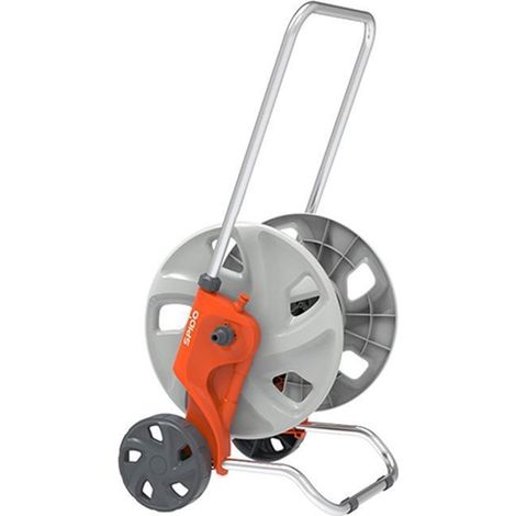 SPIDO – Dévidoir sur Roues – Capacité 40 m Tuyau 15 mm – Structure Aluminium Résistante – Manivelle et Raccord Coudé