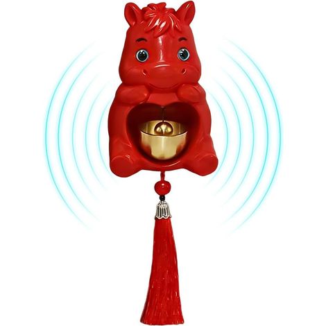 Carillon de Porte Sonnette Décorative en Forme de Cheval Carillon Éolien Adhésif Idéal pour Entrée/Magasin/Café/Domicile/Bureau/Commerce/Mur/Chambre/Porte/Jardin/Grillage (1/5)