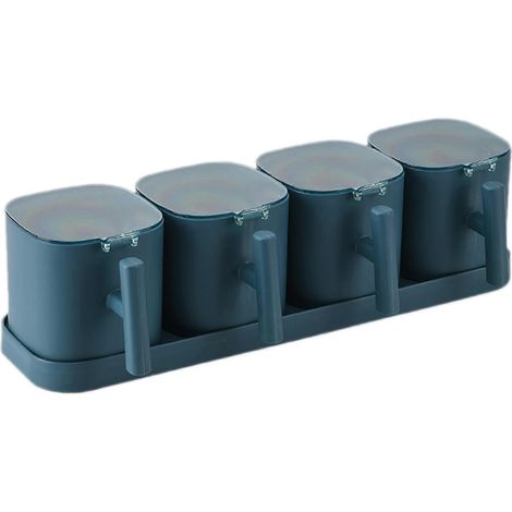 Ensemble de pots à condiments, de récipients à sel et à épices, de boîtes de rangement pour assaisonnements avec cuillères. (1/5)