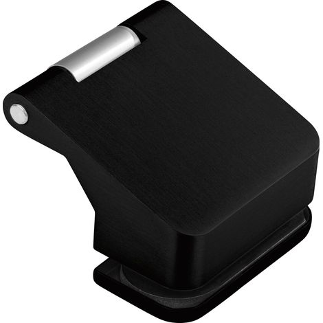 DORMA-Glas Türband Flügelteil Junior Office 11.238, 38,5 mm, Alu schwarz RAL9005 (1/3)
