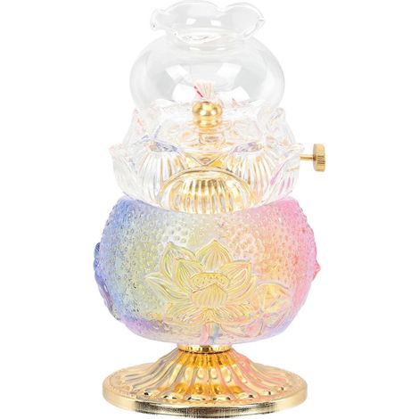 Lampe à pétrole vintage en verre avec flamme réglable, lanterne à kérosène pour la décoration intérieure, gain de place, pour tables, chambre, salon, salle à manger, maison, fêtes (1/5)