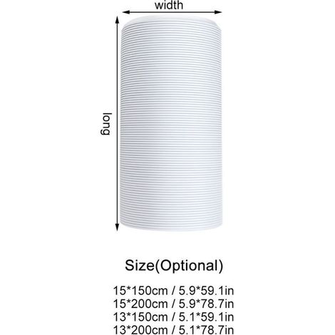 Vtizikl Adaptateur de tuyau d'échappement pour climatisation, portable, flexible, pièces de rechange (13 cm x 2 m) (1/3)