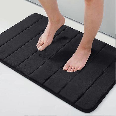Tapis de bain en mousse à mémoire de forme, 40 x 60 cm, extra doux, antidérapant et ultra-absorbant, lavable en machine. (1/5)